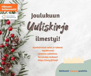 Joulukuu, järjestöyhteistyö, uutiskirje, järjestöt,